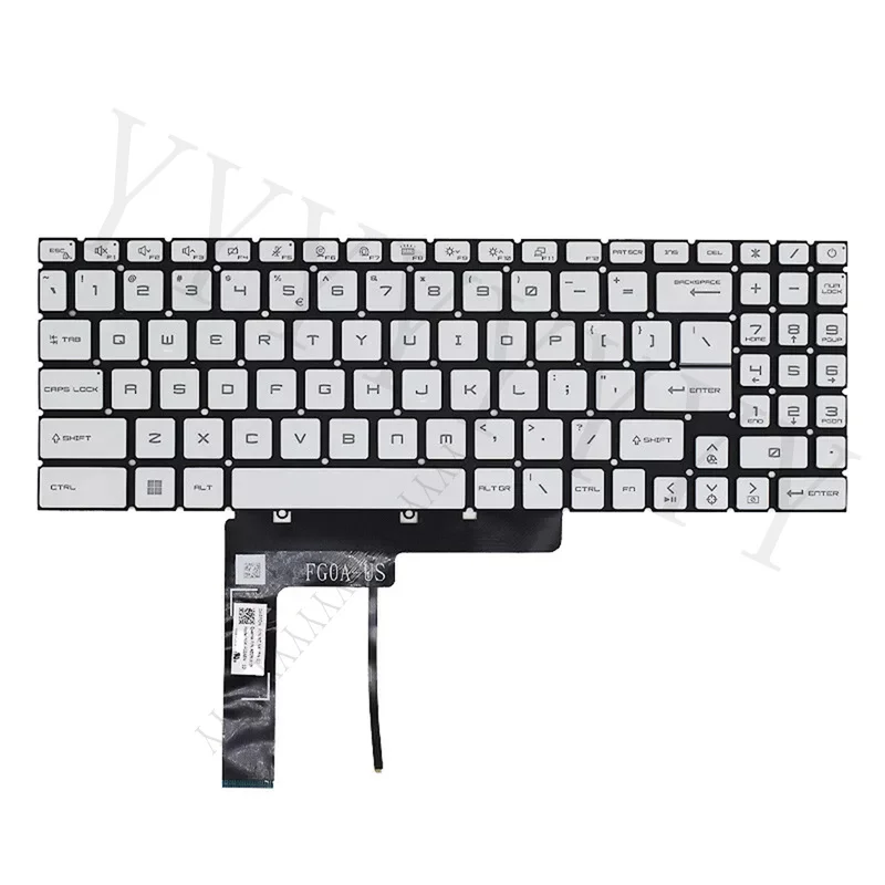 Y+ is suitable for MSI Sword 15 A11UE A11UD A12UE A12UD MS-1581 GF66 GL66 with blue backlight and white color