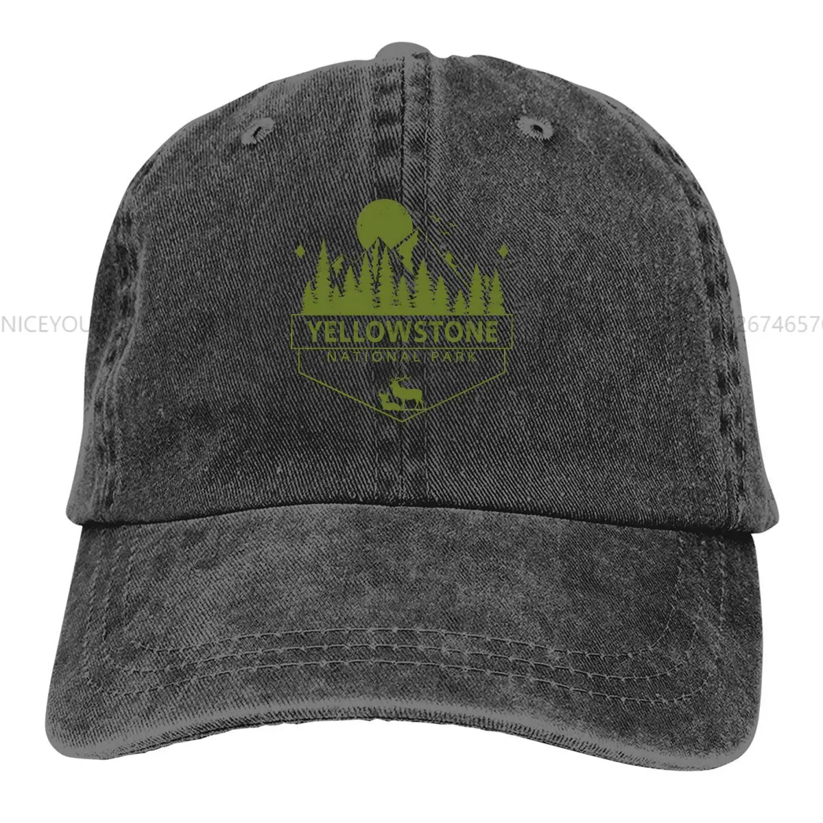 Pure Color Dad Hats Classic Women's Hat Sun Visor Baseball Caps Yellowstone National Park Peaked Cap