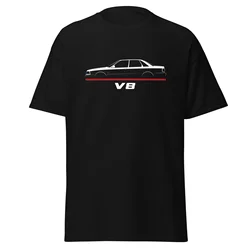 2024 Men T Shirt Casual Audis V8 1988-1994 Car Enthusiast T-shirt Graphic Summer Short Sleeves 100% Cotton S-3XL Cool Tee