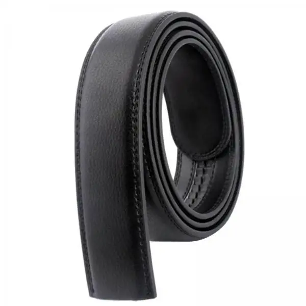Genuine Leather Replacement Strap Buckle Free Fashion Belt for Mens Waist Jeans and Formal Use