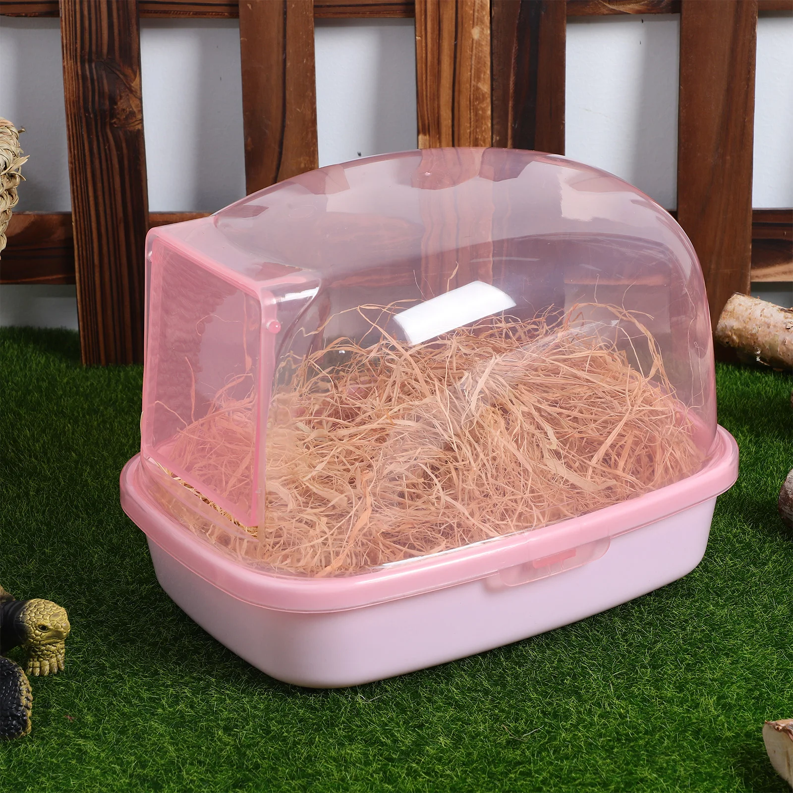 

Hamster Bath Box Transparent Small Pet Bathing Container Chinchilla Gerbil Sand Bathtub Cage Accessory Reusable Plastic Hamster