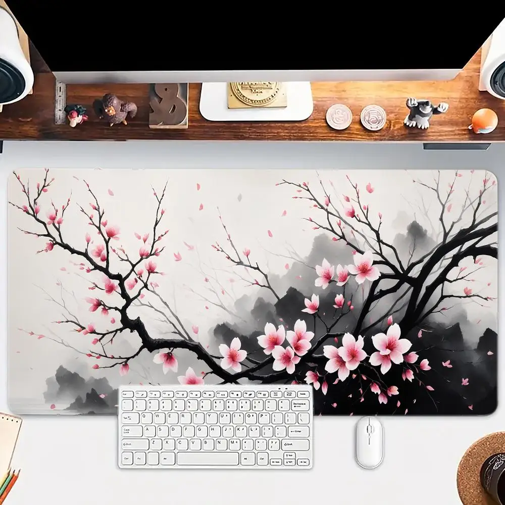 

Japanese Cherry Blossom Design Mouse Pad Large mouse pad, desk pad, anti slip base, washable for office and home use