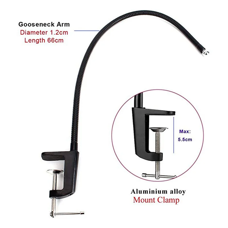 

CJSD-2X Camera Bracket With Enhanced Desk Jaw Clamp Flexible Gooseneck Stand For Webcam Brio 4K C925E C922X C922