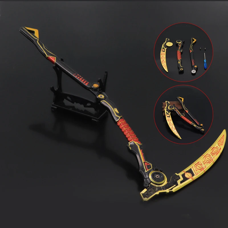 

APE X Hero Death Grip Коса Модель Складная съемная игрушка из сплава Подвеска Открытый EDC Брелок Инструменты (без лезвия)