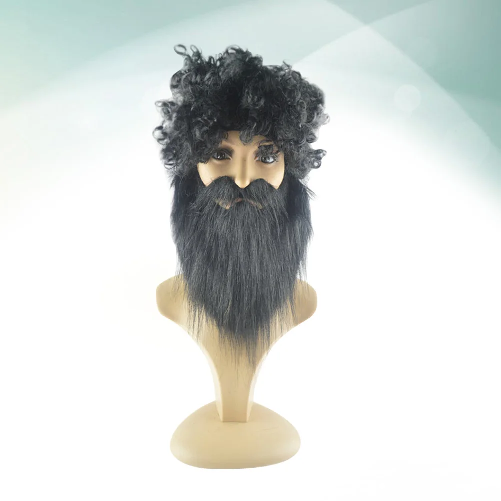 

1 set Durable Cloth Beard Mask Cosplay Costume Accessory Self-Adhesive False Mustache For Halloween Party Theater Gift