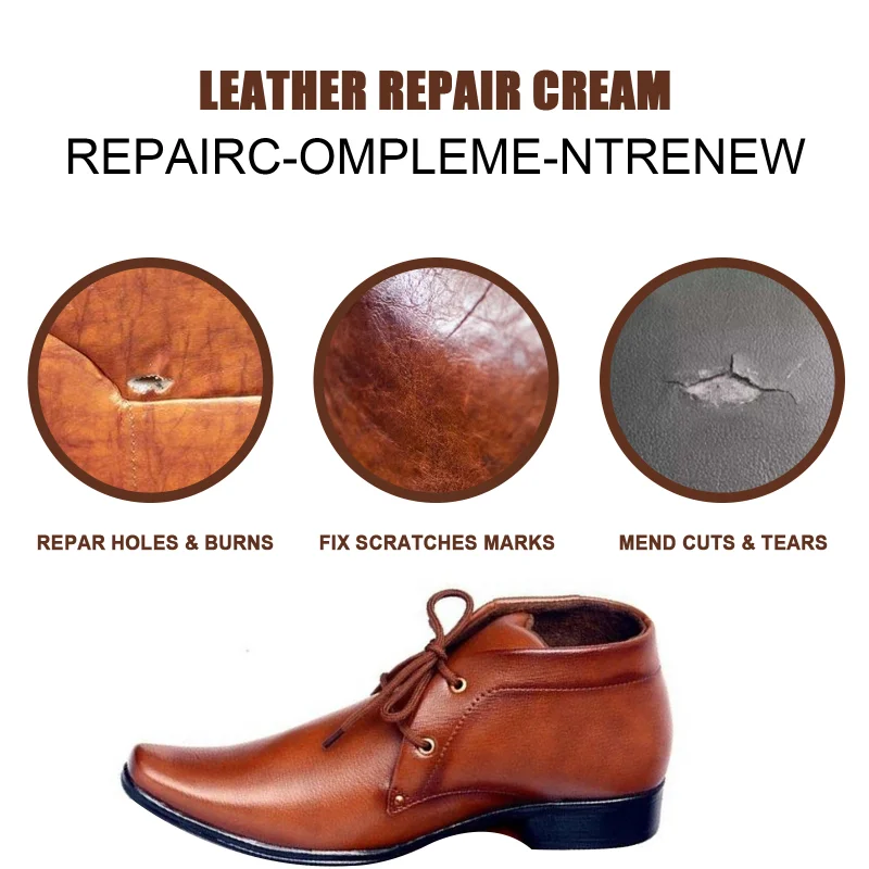20ml Advanced Leather Repair Gel Color Repair seggiolino auto in pelle riparazione complementare Kit di riparazione in pelle con pasta crema di