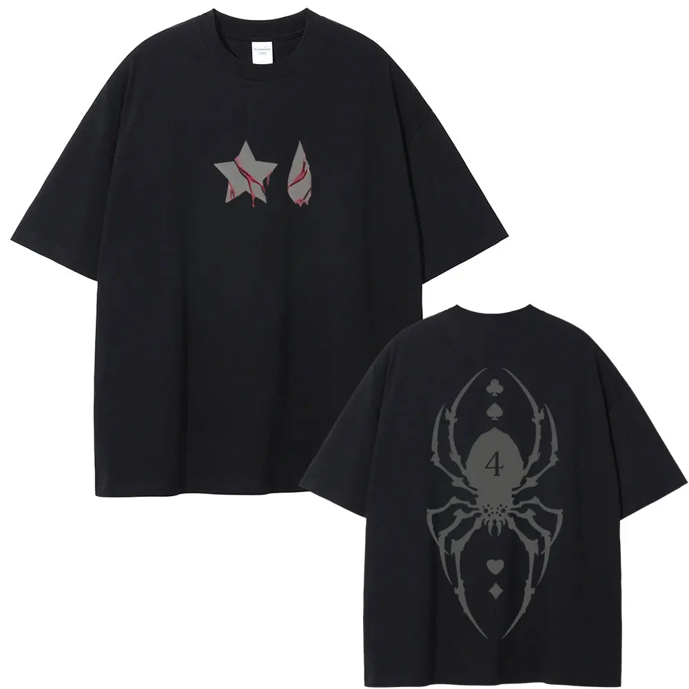 

Anime Hunter X Hunter Double Sided Print T-shirt Spider Phantom Troupe T Shirts Men Women Fashion Oversized Tshirt Streetwear