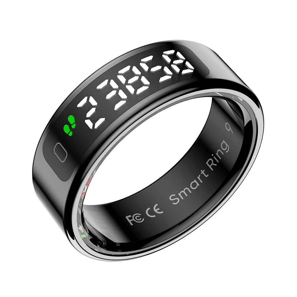 

Смарт-кольцо R11 с экраном дисплея и сенсорным управлением менеджера здоровья, 5-банкоматный водонепроницаемый монитор для фитнеса и сна, умная связь для Android и iOS