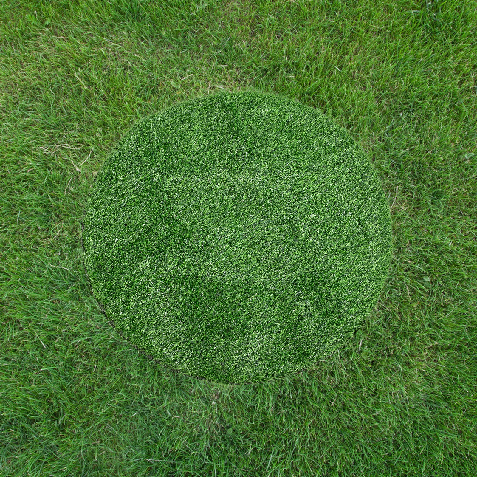 

Fake Grass Rug 70cm Round Manhole Cover Decor Artificial Lawn Grass Mat No Watering No Mowing For Table Centerpiece Outdoor
