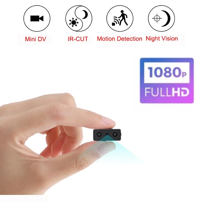 Mini cámara XD HD 1080P, microvideocámara de seguridad para el hogar, visión nocturna, detección de movimiento, grabadora de vídeo y sonido, monitor para bebé