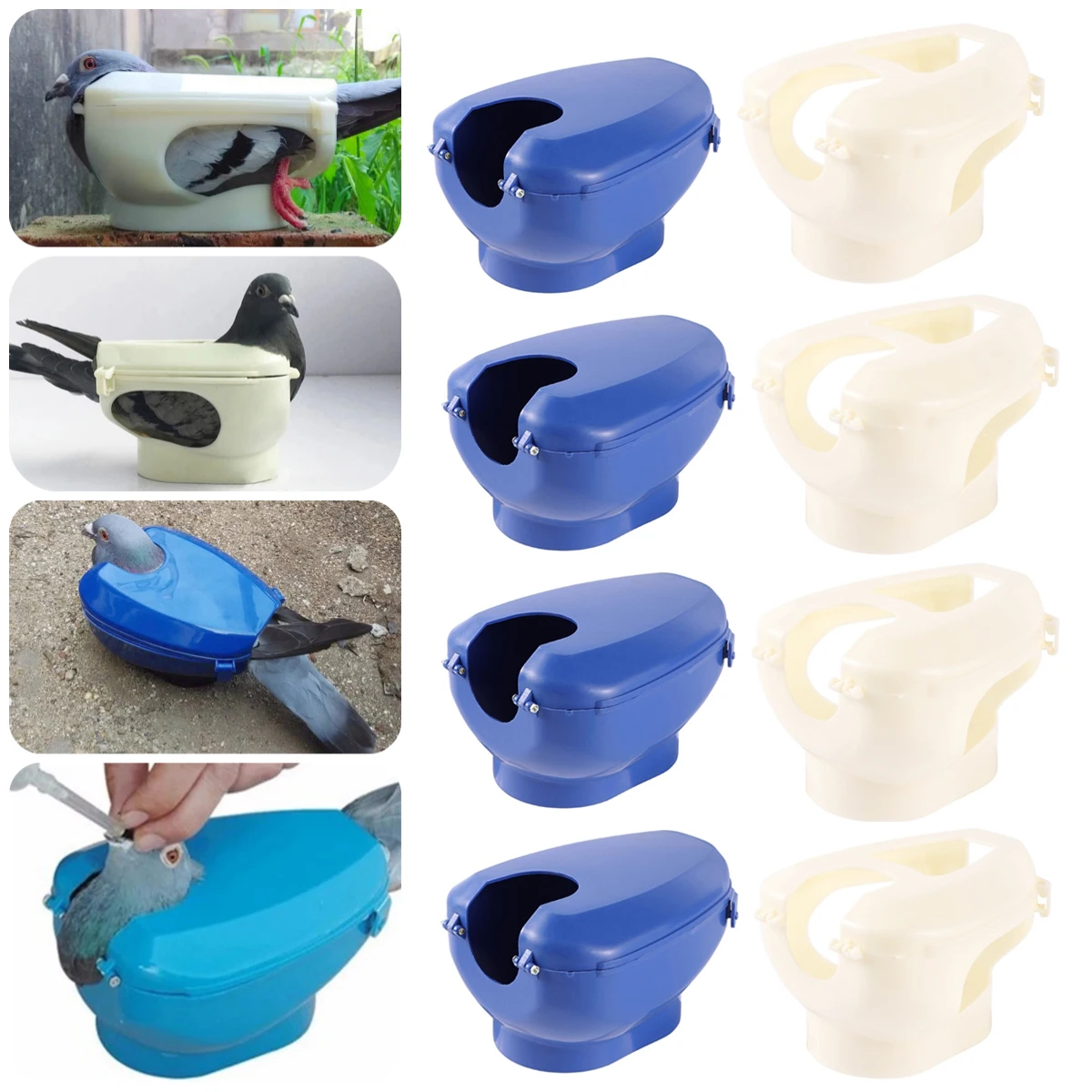 10Pcs Pigeons Parrots Birds Fixed Holders for Feeding Nutrient Solution Wearing Foot Rings Measuring Size Injection Vaccination