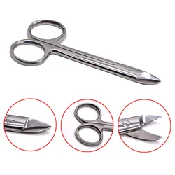 Medical Surgical Dental Crown Scissors Stainless Steel Tissue Tool Straight Curved Head 12.5CM