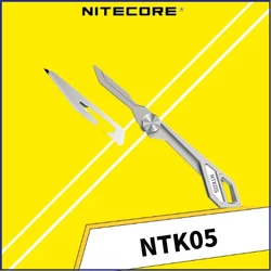 NITECORE NTK05 Mini Keychain Knife UltraTiny Titanium Keychain Tools Lightweight Multiple Purpose Folding Knife