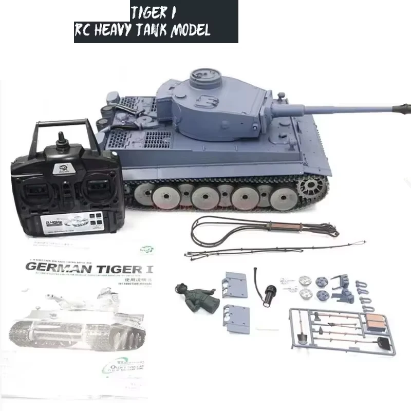 Henglong 3818-1 Tiger RC Tank Model Tiger Heavy Tank Crawler Metal 1:16 Simulation Remote Control Car Toy