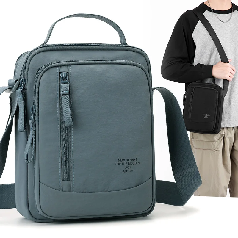 

Водонепроницаемая холщовая сумка через плечо, многослойная городская сумка-рюкзак для мужчин и женщин, легкая деловая повседневная офисная сумка