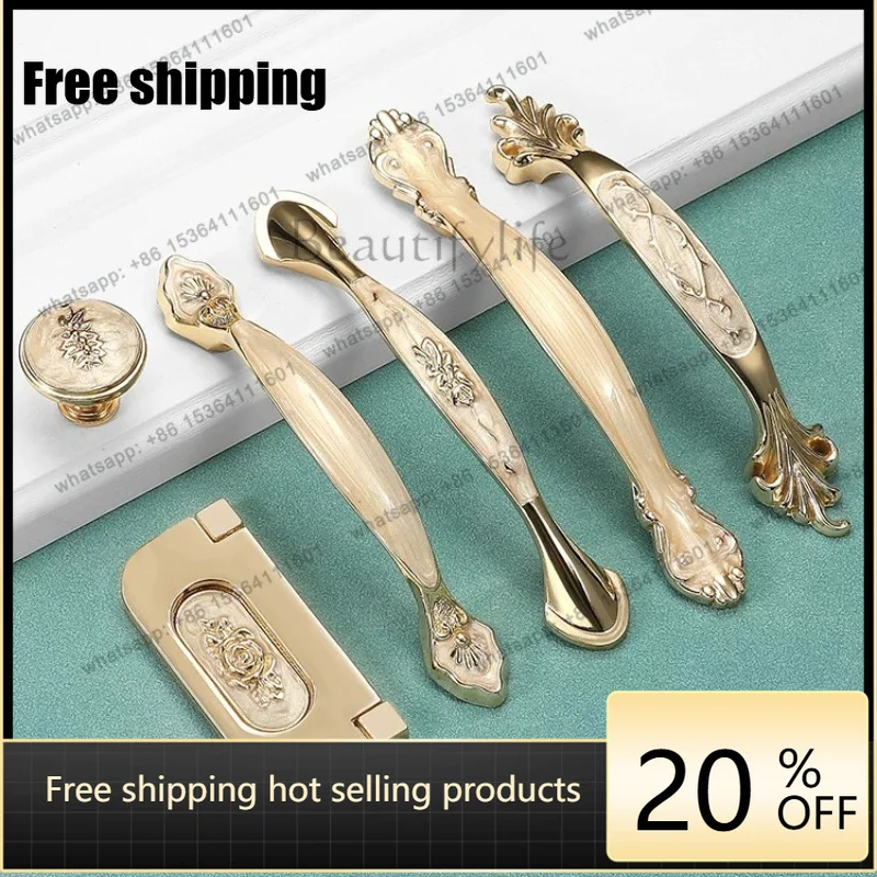 Wardrobe door handle European drawer cabinet kitchen door handle modern simple single hole