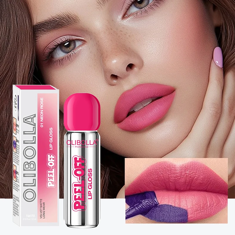 ملمع شفاه جديد قابل للتقشير لا يبهت وشم ملمع شفاه طبيعي غير لامع ملمع شفاه مرطب يدوم طويلاً كوب غير لاصق أحمر شفاه