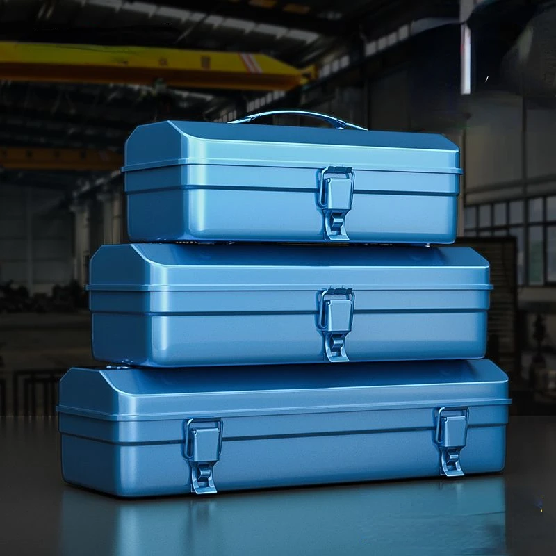 Heavy Duty Tool Box tool box storage Metal Hardware Toolbox with Reinforced Iron Case