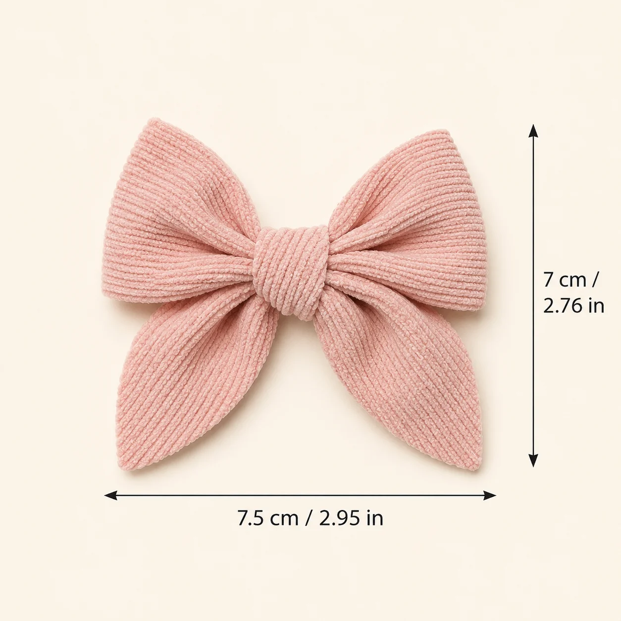 10Pcs Corduroy Bow Hair Clips for Girls Women Winter Warm Velvet Barrettes Hair Bow Accessories
