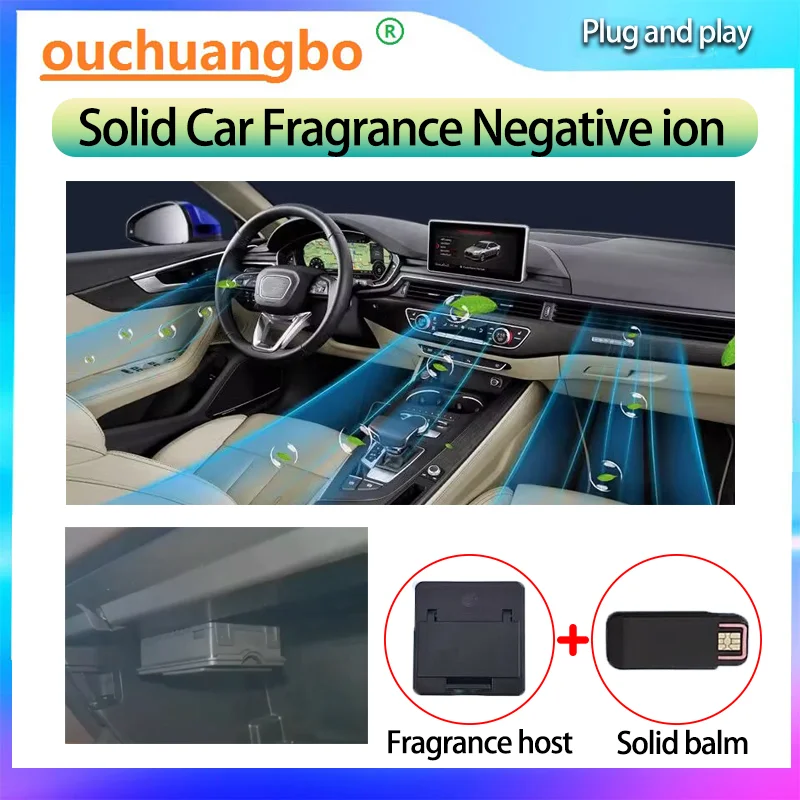 Ouchuangbo Car Fragrance Solid Air Freshener Negative Ion System Health Protection 360° Loose Incense Oil Diffuser