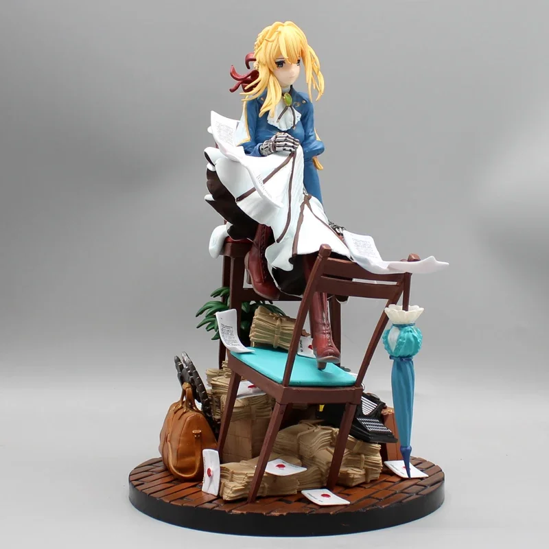 28cm Anime Violet Evergarden Action Figures Gk Acrylic Figurine Model Collection Peripheral Creative Toys Decoration Doll Gifts