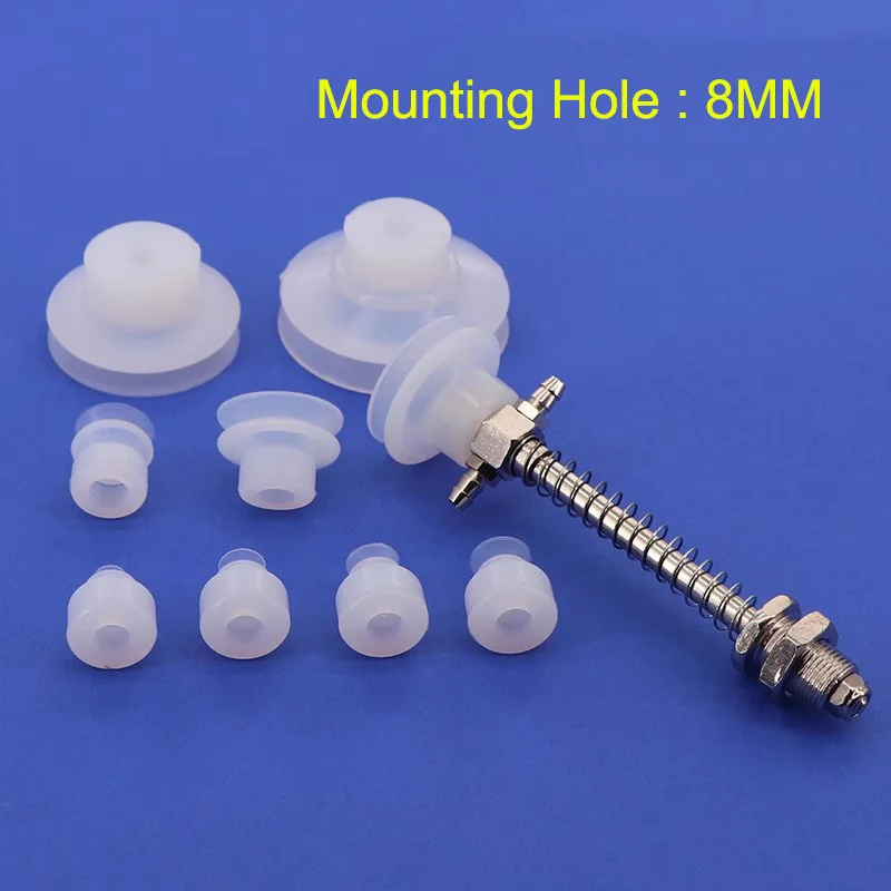 10pcs Big Head Double- Layer Vacuum Pneumatic Components Silicone Sucker DP Mechanical Hand White Red Vacuum Suction Cup