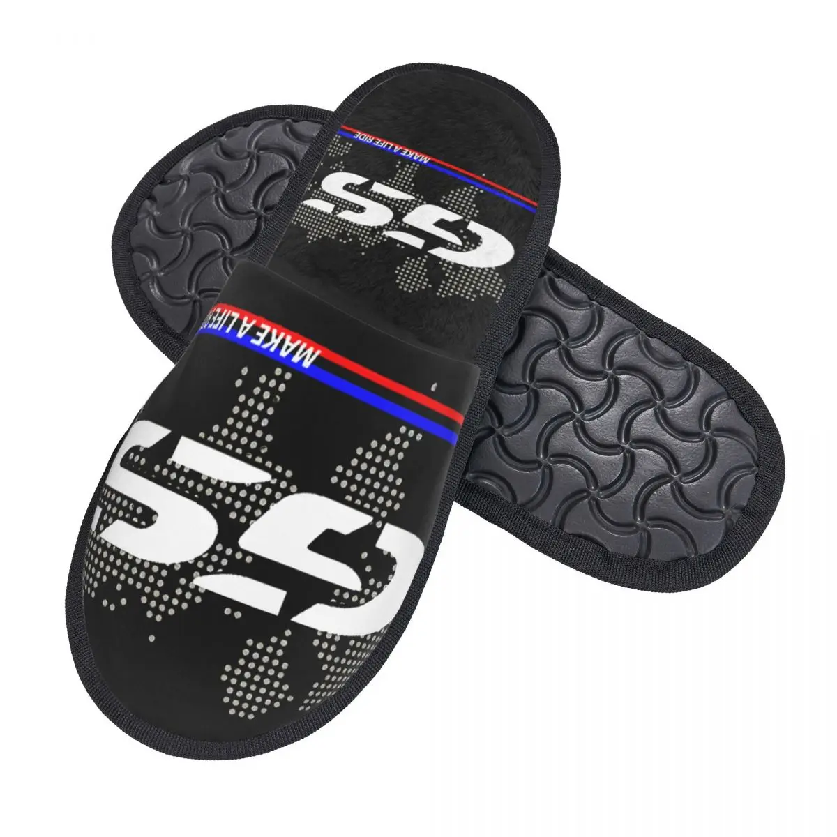 Pantofole personalizzate in memory foam per avventure motociclistiche GS da donna, comode pantofole da casa calde