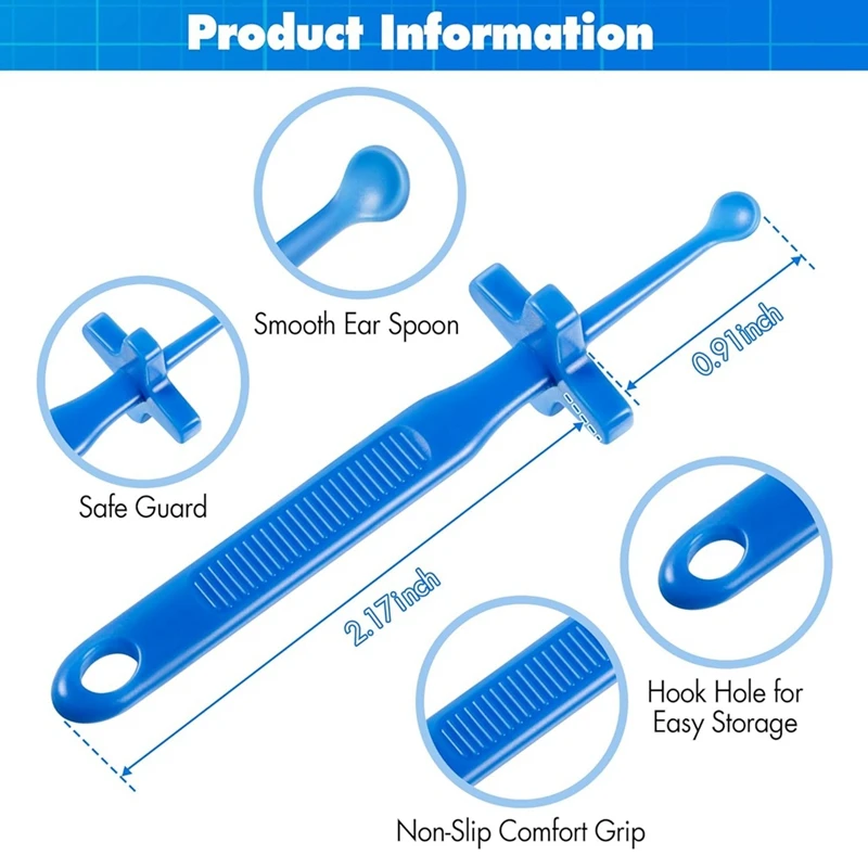 4 шт., инструмент для удаления ушной серы, набор для удаления ушной серы с безопасной защитой, многоразовый пластиковый инструмент для очистки ушной серы