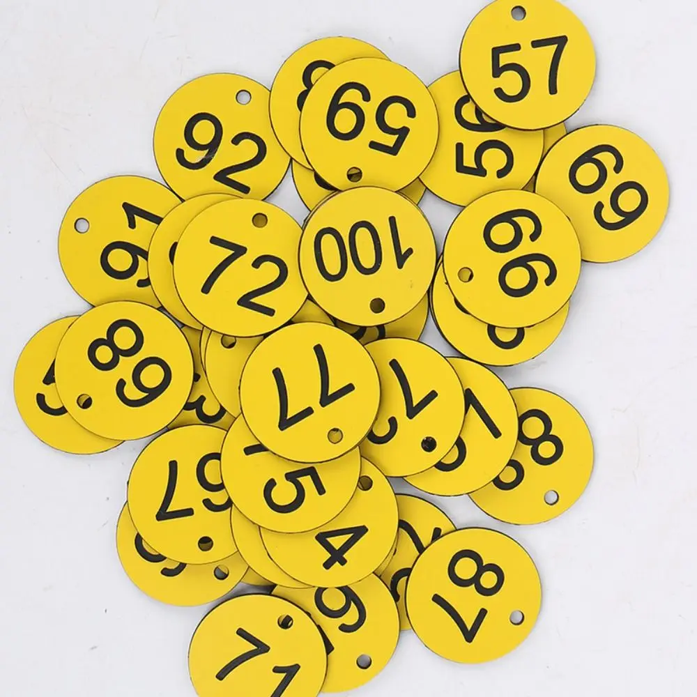 

Plastic Beehive Tags 3.5CM Colorful Sequential Numbers Sign Labels Round Corrosion‑resistant Number Plate