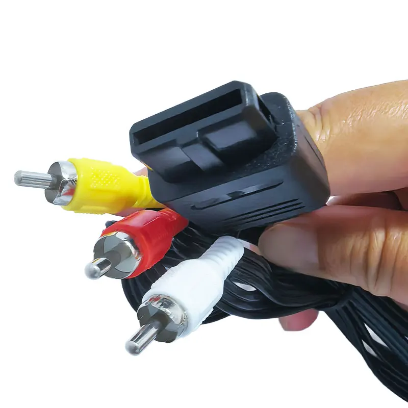 AV RCA Connector Cable, Audio Video 3RCA Cord for N64 Super Nintendo GameCube Retro Game Console