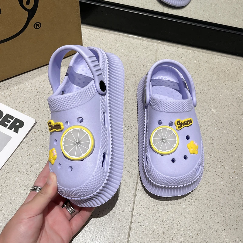 New Women Sandals Platform Summer Fashion Simple Thick Soles Hollowed-out High Heels Outdoor Clogs Chunky Ladies Garden Shoes