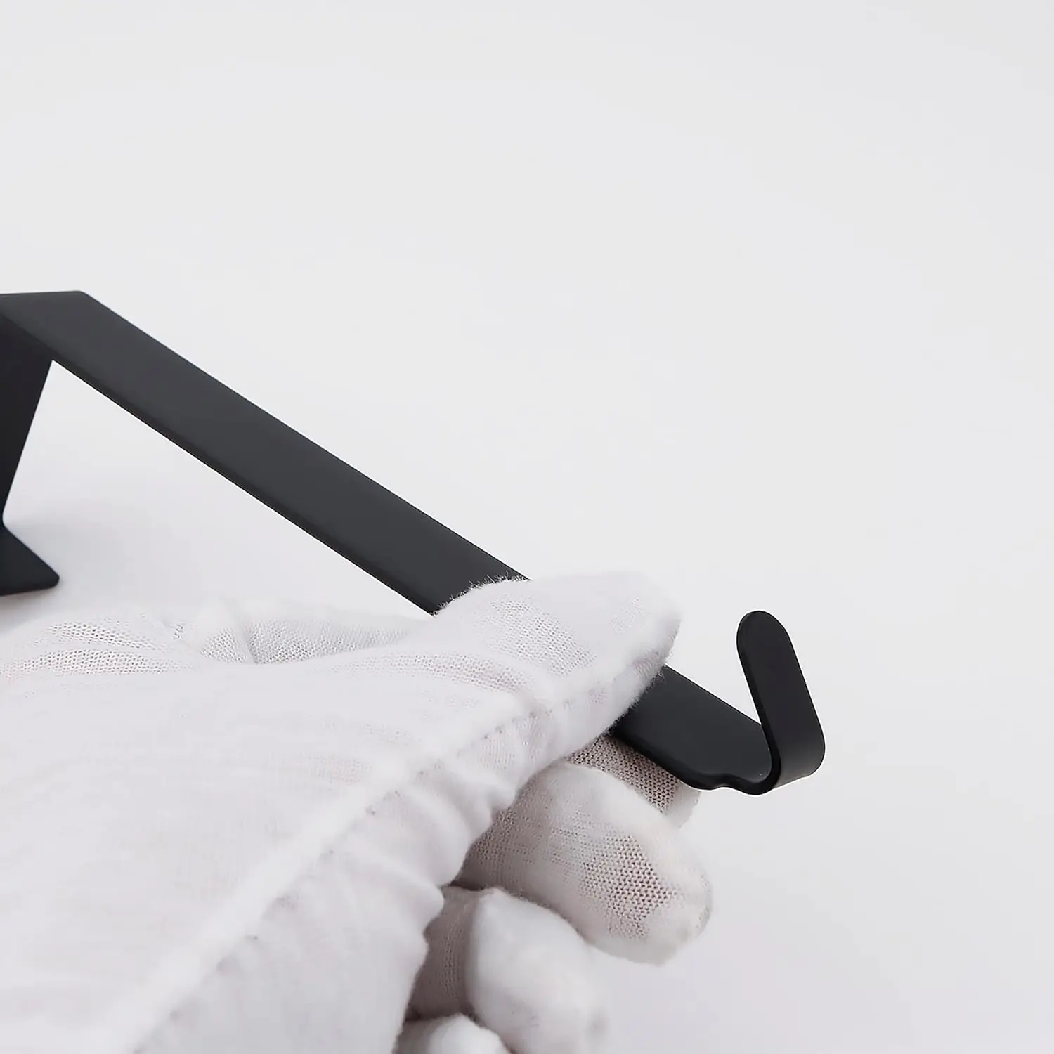 4 Stück Duschtürhaken, Handtuchhalter über der Tür, robuster Edelstahl, mattschwarz, Duschhaken, bohrfrei, Mantel, Robe Ha – Detail 9