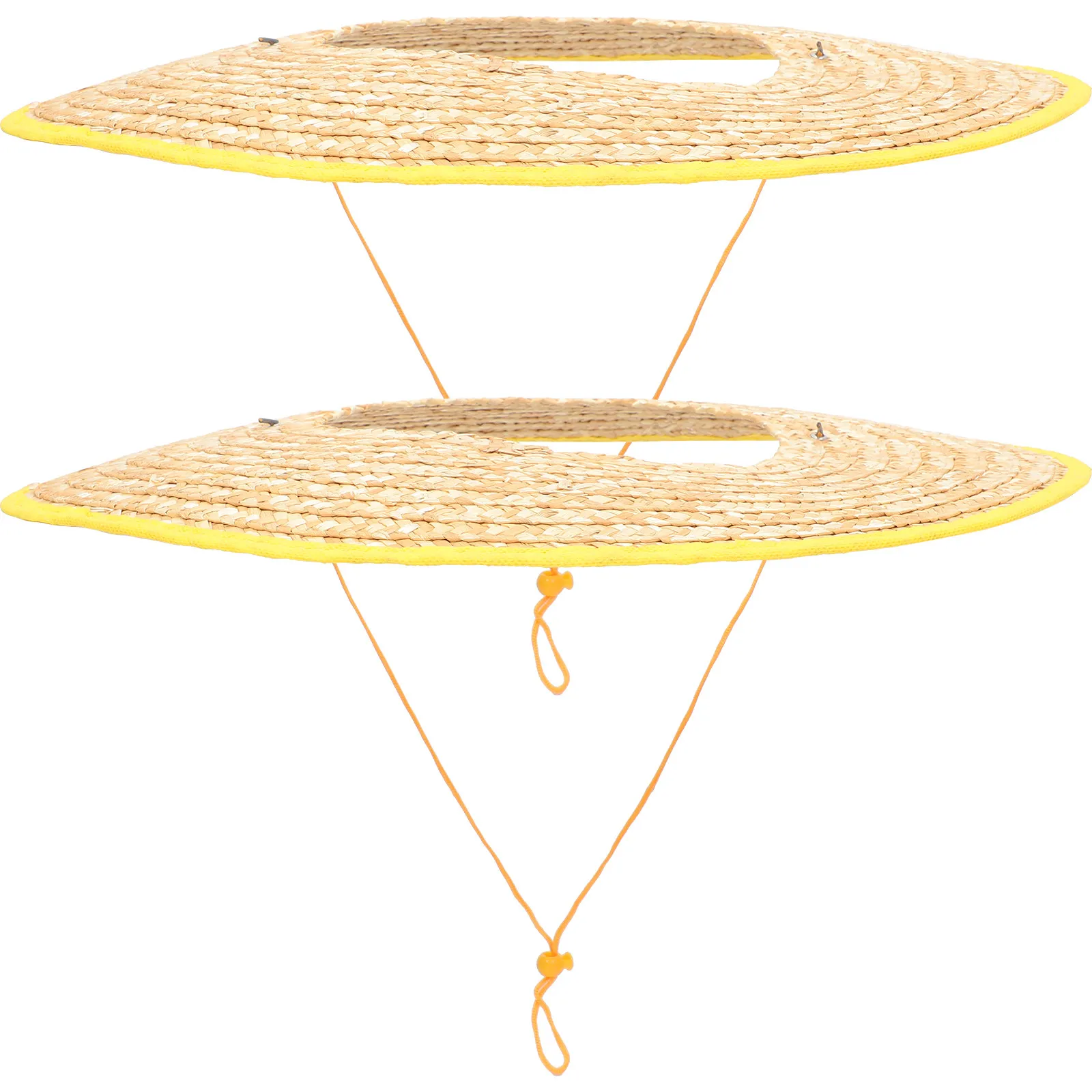 

2Pcs Hard Hat Sunshade Visor Straw Lightweight Breathable Full Brim Hard Hat Cover Sun Visor for Construction Sanitation