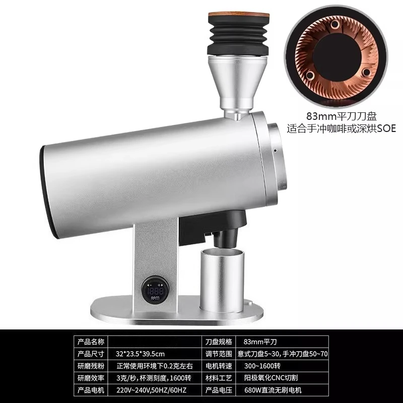 Electric Coffee Grinder - 83mm Burr for Espresso & Pour Over Commercial
