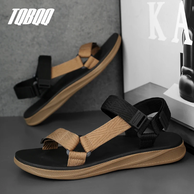 

Мужские уличные спортивные сандалии, уличная быстросохнущая обувь для воды с легкой липучкой, городская модная обувь