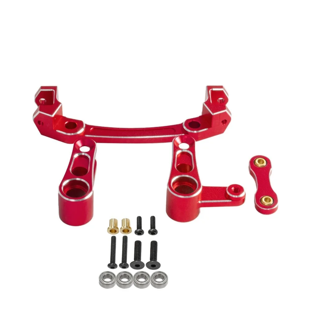 FOR ARRMA For MOJAVE 1/8 SCALE for 4x4 RC CAR ALUMINUM ALLOY STEERING UPGRADE KIT METAL CONSTRUCTION TITANIUM BLUE RED