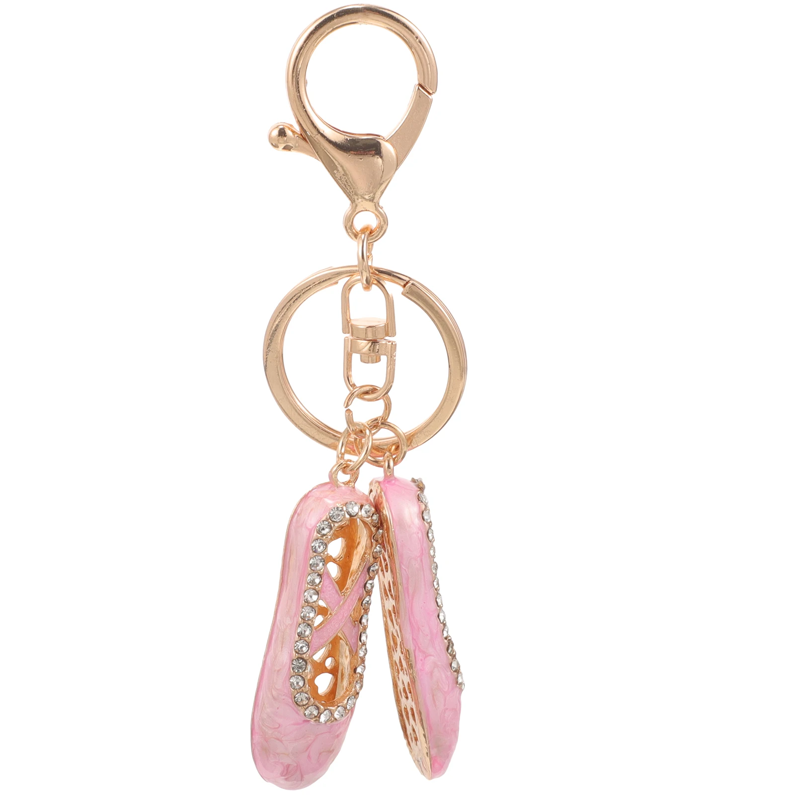 

Ballerina Key Chain Rhinestone Keychain Shoe Accessory Backpack Mini Ballet Shoes Pendant Gift Creative Fashion Material