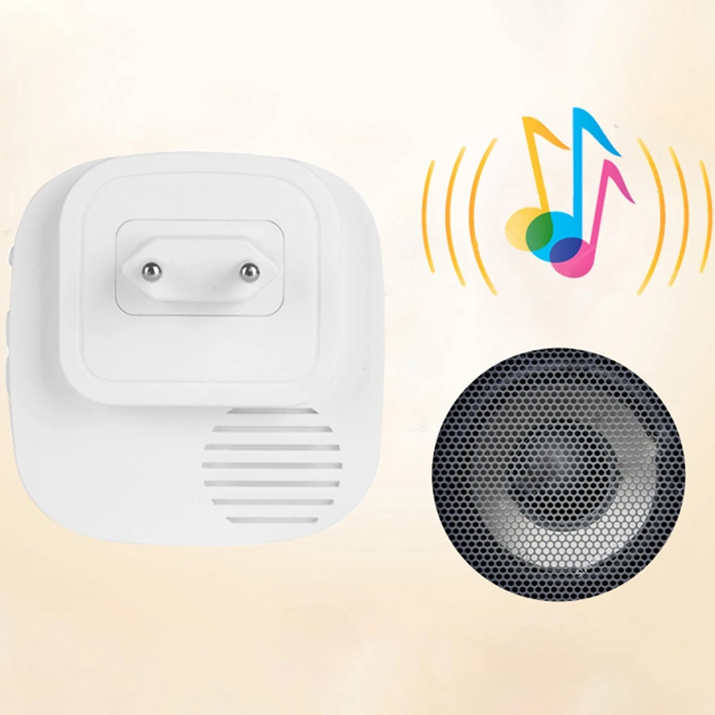 Timbre inalámbrico A14M, Sensor infrarrojo PIR, Detector de movimiento, alarma de timbre de puerta de entrada con receptor y transmisor, enchufe europeo