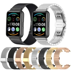 Metal Watchband For Huawei Watch Fit 2 Smart Band Accessories Stainless Steel Strap For Huawei Watch Fit2 Bracelet Wristband