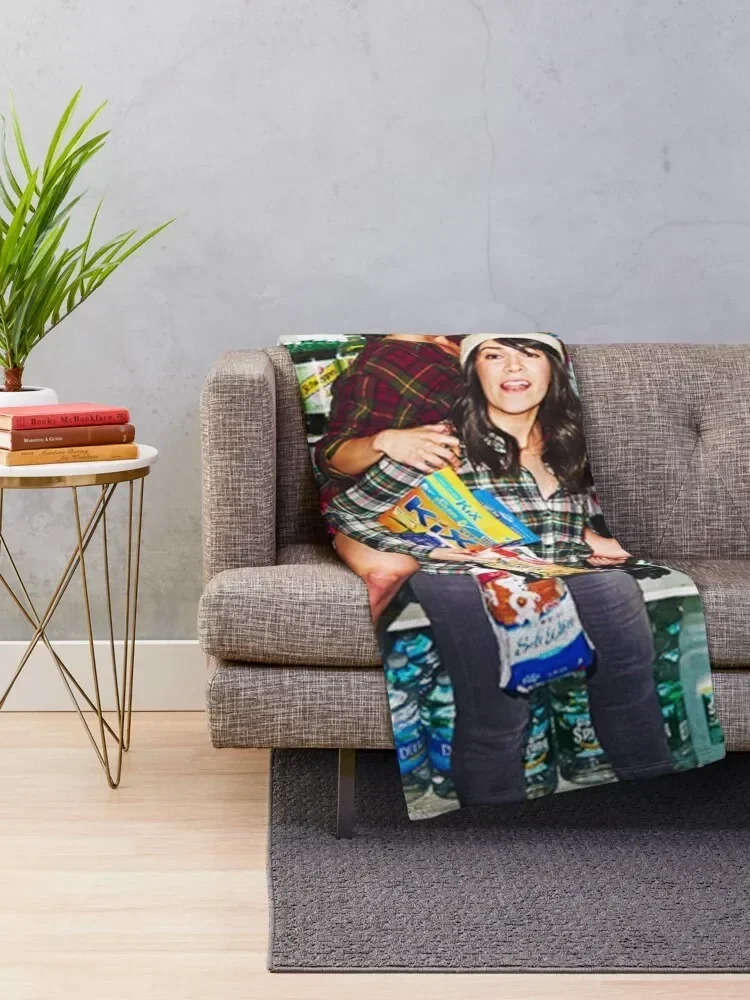 Broad City Throw Blanket Softest Retros Plaid on the sofa Vintage Blankets