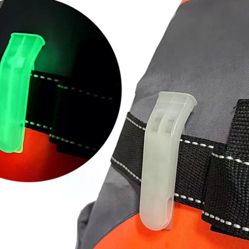 Luminous Survival Whistle Internationally SOS Distress Whistle Emergency Loud Dual Frequency Sound With Back Clip Outdoor
