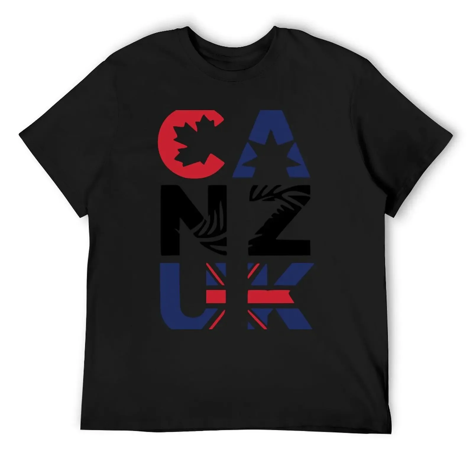 

CANZUK Symbols In Column T-Shirt summer top custom shirt Luxury man funny gifts t shirts for men pack