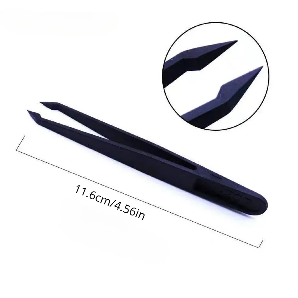 Uhr Reparatur Werkzeug Antistatische Carbon Faser Pinzette Kunststoff Pinzette Für Uhrmacher Schwarz uhr trimmer pinzette Carbon fiberTool