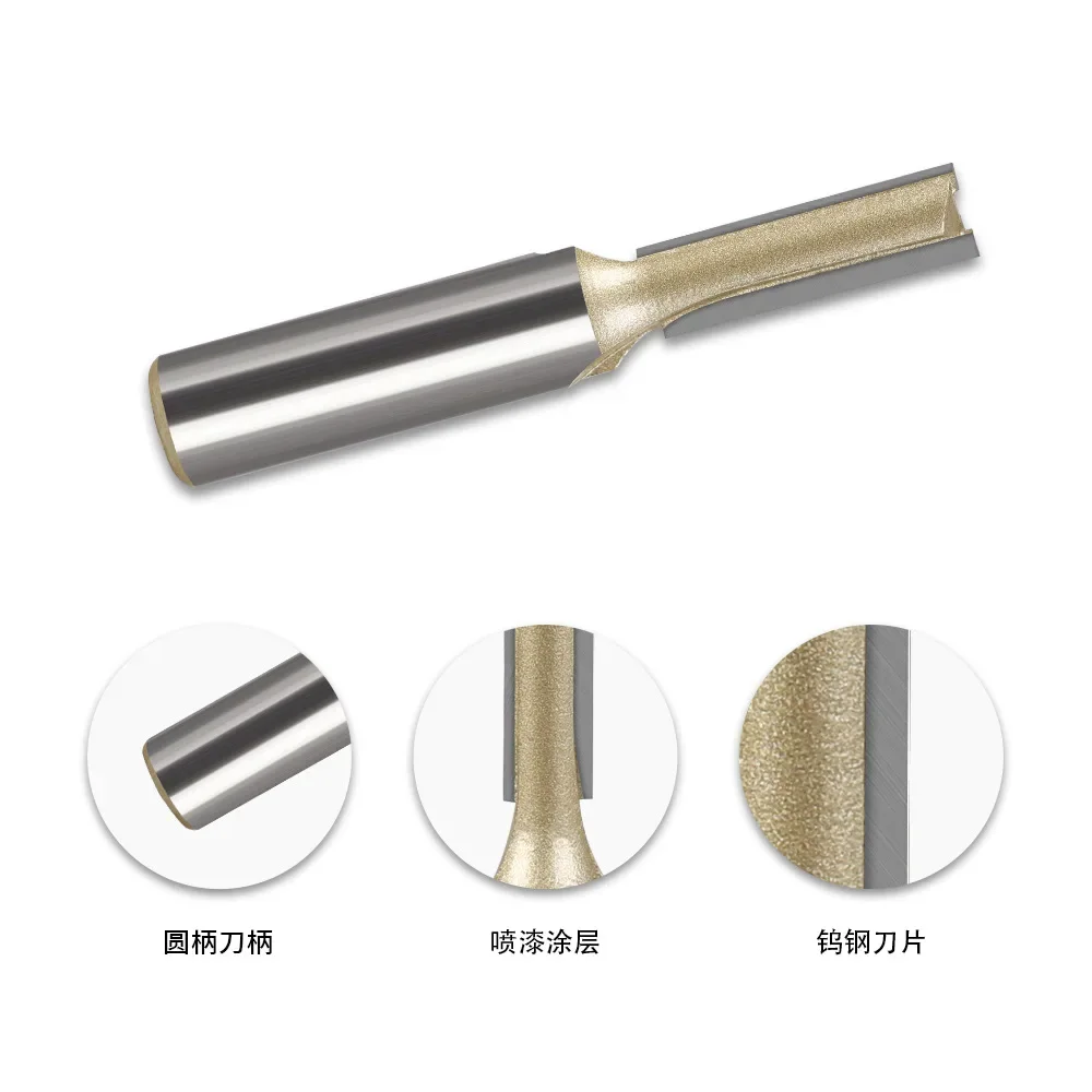 1pc12mm 12.7mm H30mm 2 Flutes Professional Level Straight Bit Reverse Carbide Router Bit Two Flute Router Bit CNC Milling Cutter