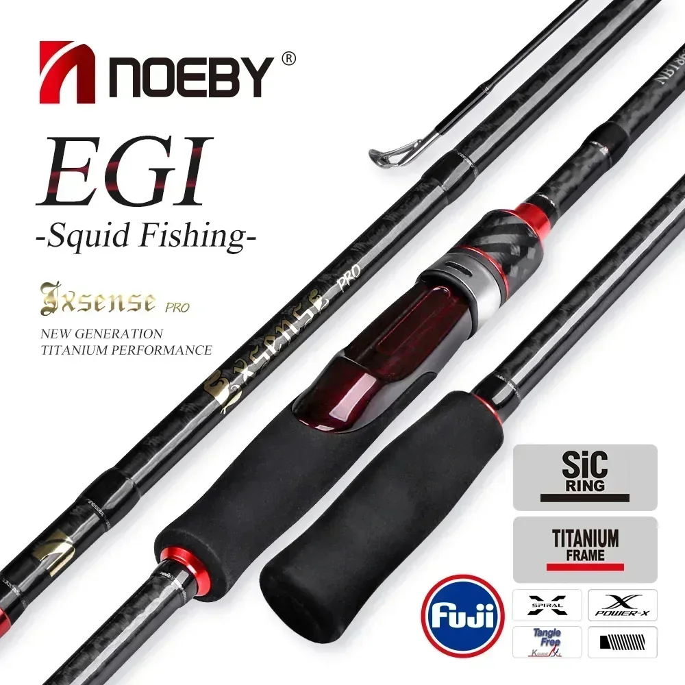 Noeby Spinning Fishing Rod Exsense Pro 2.59m 2.75mFast Action Fuji SIC Titanium Ultra Light cana for Eging Spinning Fishing Rods