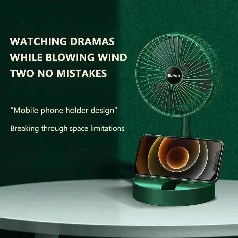 USB Foldable Electric Fan Cold Air Portable Indoor Outdoor Ventilador Mini Home Cooling Table Fan Camping Desktop Air Cooler Fan