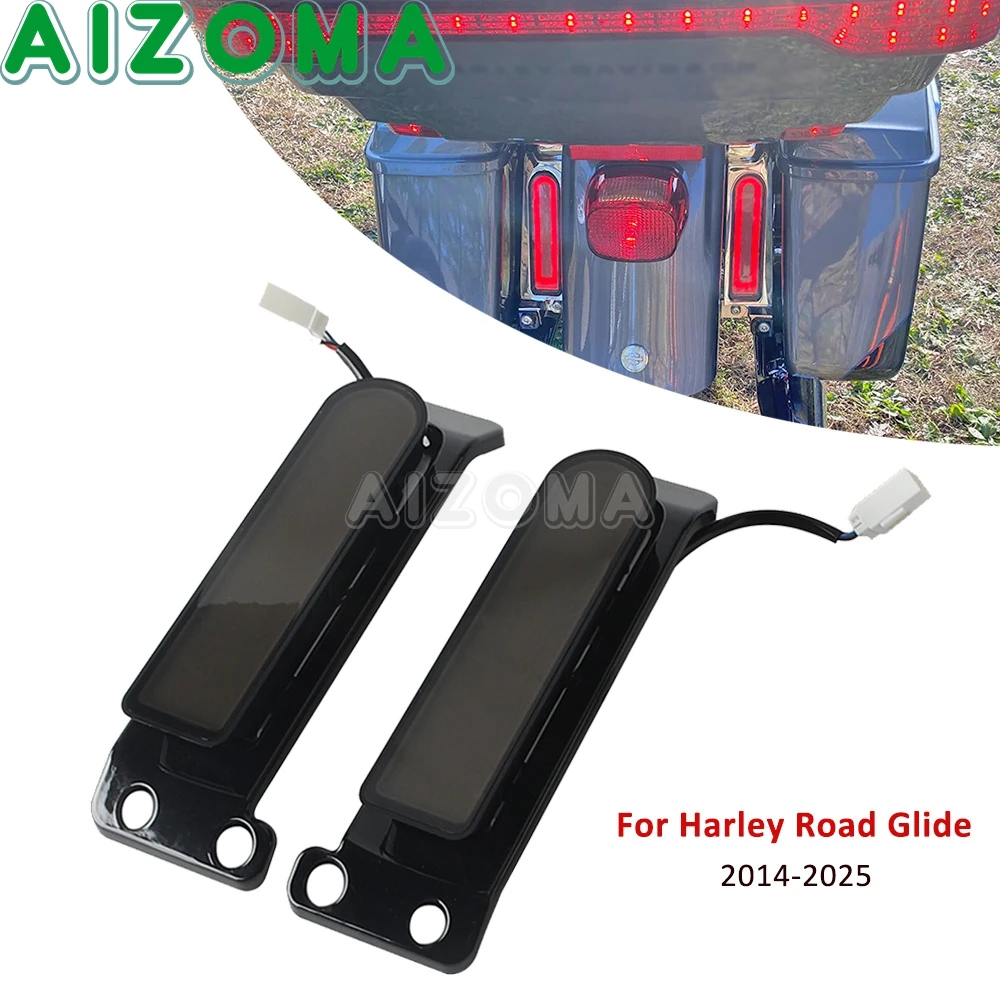 

Saddlebag Brake Tail Light Motorcycle Rear LED Turn Signal Lamp For Harley Touring Road Glide FLTRU Electra Glide FLHTK FLHTKL