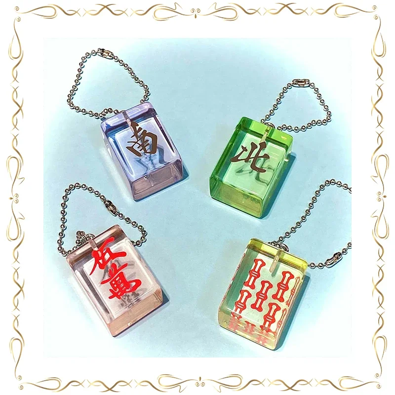 

Transparent Mahjong Pendant Kawaii Collection Desktop Ornament Action Figure Model Toys