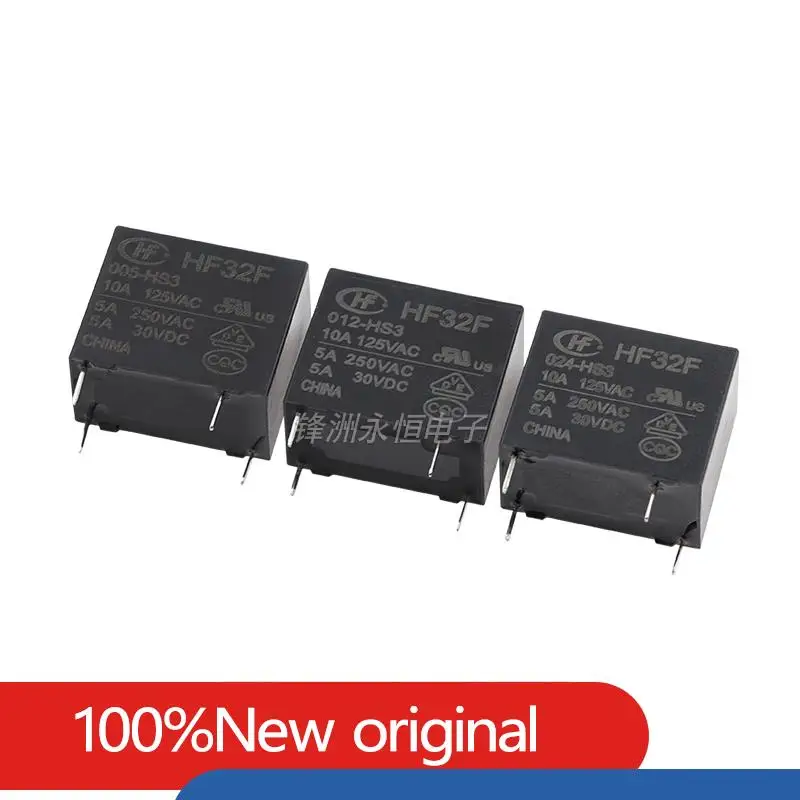 5PCS/LOT 5V 12V 24V Power Relays HF32F-G JZC-32F-005-HS JZC-32F-012-HS JZC-32F-024-HS HS3 5A 10A 250VAC 4PIN