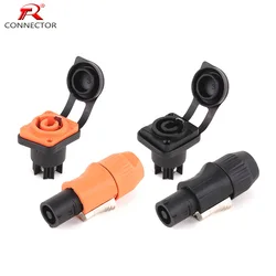 New Arrival IP65 Waterproof Powercon Connector 20a 250V 3 Pins Power Male Plug Power Female Chassis Socket Connector